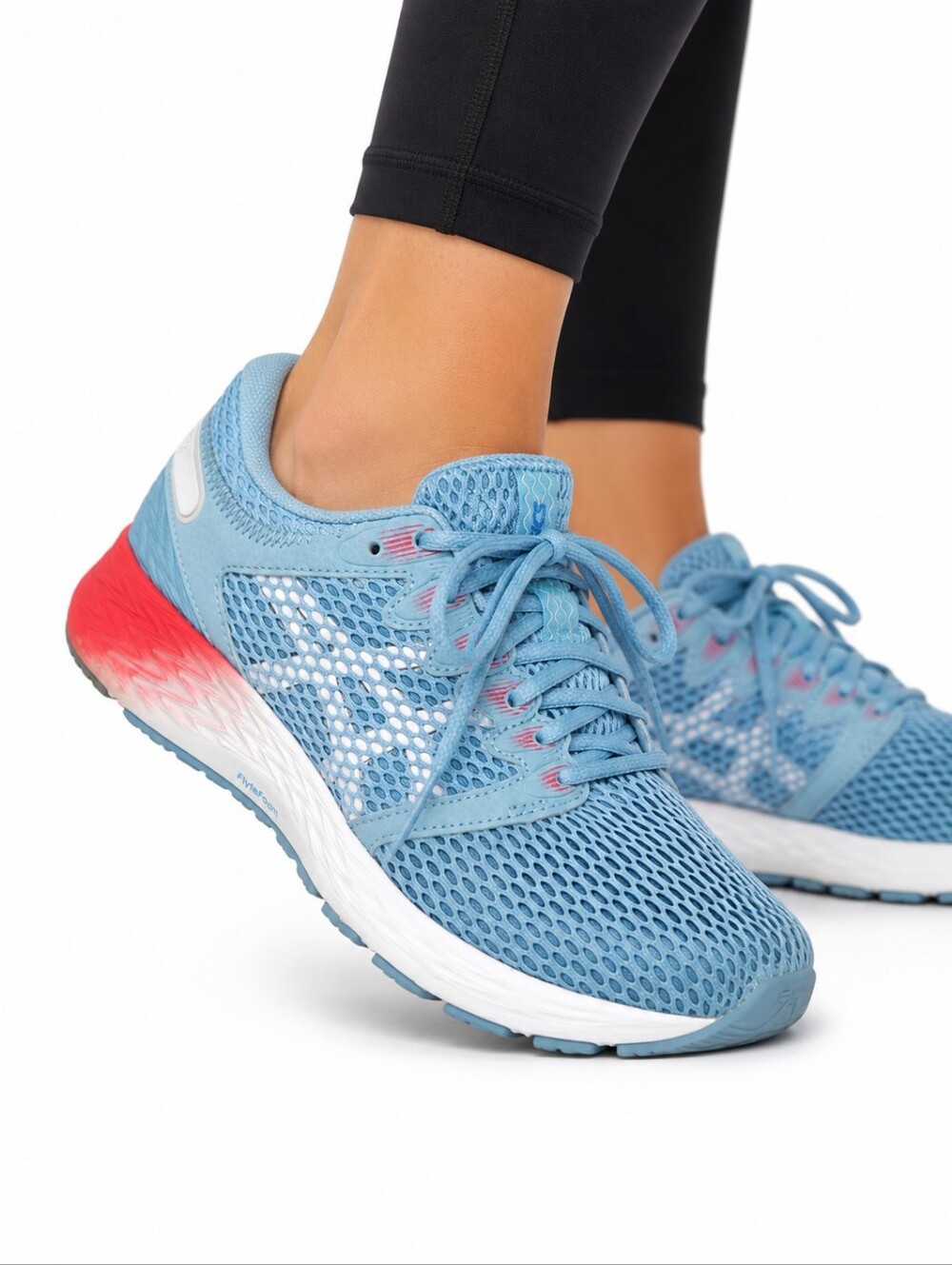 ASICS RoadHawk FF 2 Women's Running Shoes – Light Blue/Pink – Size 7.5